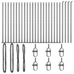 vidaXL Plotové stĺpy Súprava 52 Sivá Betón 3.2 x 3.2 x 78.5 cm Odolné – Obrázok 3