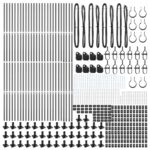 vidaXL Plotové stĺpiky Sada 104 Sivá Betón, Kov 3.2 x 3.2 x 78.5 cm – Obrázok 4
