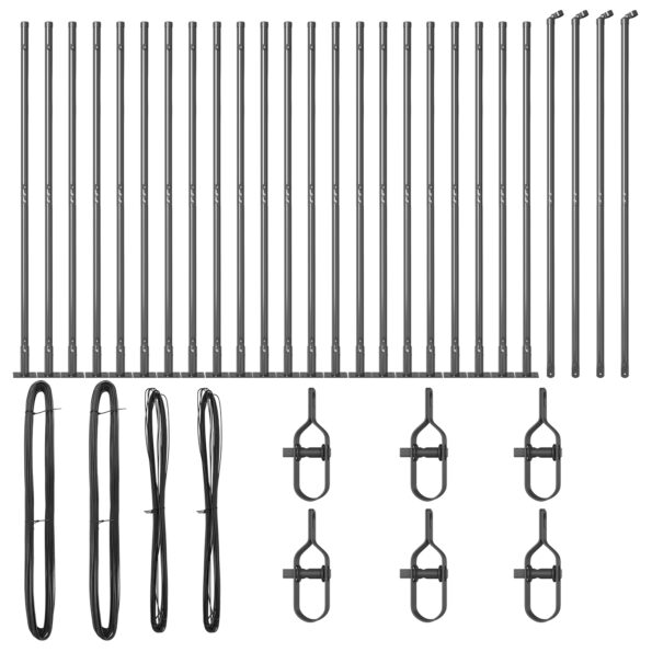 3350249_3.jpg vidaXL Plotové stĺpy Sada 52 ks Sivá Betón 3.2 x 3.2 x 83.5 cm Odolný – Obrázok 3