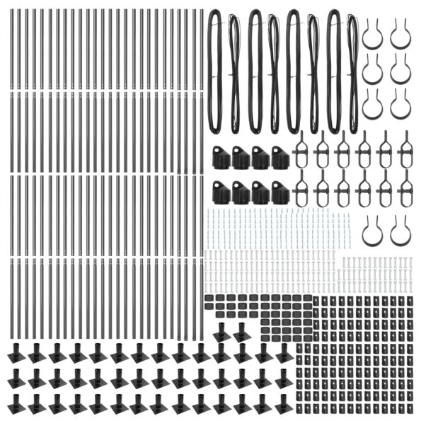 vidaXL Stĺp na plot. 52 pcs Sivá 3,2 x 3,2 x 160 cm – Obrázok 4