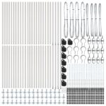 vidaXL Plotové stĺpy Sada 52 ks Pozinkovaná oceľ 3.2 x 3.2 x 50 cm Pevné – Obrázok 4