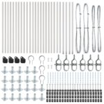 vidaXL Stĺp na plot. 26 pcs Sivá 3,2 x 3,2 x 70 cm – Obrázok 4