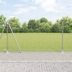 vidaXL Stĺpy plotu Sada 104 Pozinkovaná oceľ 3.2 x 3.2 x 78.5 cm Trvácne