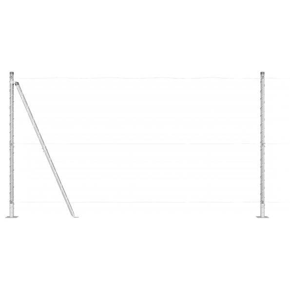 3350266_2.jpg vidaXL Stĺpy plotu Sada 104 Pozinkovaná oceľ 3.2 x 3.2 x 78.5 cm Trvácne – Obrázok 2