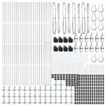 vidaXL Stĺpy plotu Sada 104 Pozinkovaná oceľ 3.2 x 3.2 x 78.5 cm Trvácne – Obrázok 4