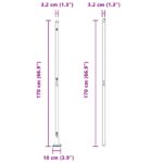 vidaXL Plotové stĺpy Sada 52 ks Pozinkovaná oceľ 3.2 x 3.2 x 88.5 cm – Obrázok 9