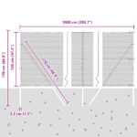 vidaXL Hexagónové oplocenie Zelené 1.2x10 m Oceľ, vidaXL Oplocovacie stĺpiky 7 ks Zelené Ø32 mm 170 cm Galvanizovaná oceľ – Obrázok 12