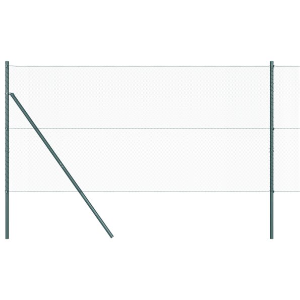 3352640_6.jpg vidaXL Hexagónové oplocenie Zelené 1.2x10 m Oceľ, vidaXL Oplocovacie stĺpiky 7 ks Zelené Ø32 mm 170 cm Galvanizovaná oceľ – Obrázok 6