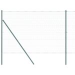 vidaXL Hexagonálny plot Zelený 1.5x10 m Oceľ, vidaXL Plotové stĺpy 7 ks Zelené Ø32 mm 200 cm Pozinkovaná oceľ – Obrázok 6