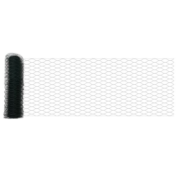 3352667_5.jpg vidaXL Šesťuholníkové oplotenie zelené 0.6x25 m oceľ, vidaXL Stĺpiky oplotenia 13 ks zelené Ø32 mm 100 cm pozinkovaná oceľ – Obrázok 5