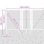vidaXL Sada plotov 2 ks Zelená Kov 25 x 1,5 m Odolný Vonkajší plot – Obrázok 12