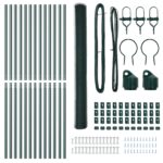 vidaXL Sada plotov 2 ks Zelená Kov 25 x 1,5 m Odolný Vonkajší plot – Obrázok 4