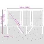 vidaXL Hexagónové oplotenie Zelené 0.4x50 m Oceľ, vidaXL Stĺpy na oplotenie 13 ks Zelené Ø32 mm 80 cm Galvanizovaná oceľ – Obrázok 12
