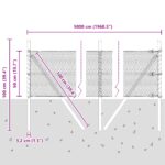 Hexagónový plot vidaXL Zelený 0.5x50 m Oceľ, Plotové stĺpy vidaXL 13 ks Zelené Ø32 mm 100 cm Pozinkovaná oceľ – Obrázok 12