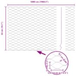 vidaXL Hexagonálne oplotenie Zelené 0.5x50 m Oceľ, vidaXL Oplotené stĺpiky 13 ks Zelené Ø32 mm 100 cm pozinkovaná oceľ – Obrázok 13