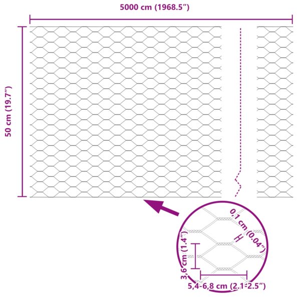 3352698_13.jpg vidaXL Hexagonálne oplotenie Zelené 0.5x50 m Oceľ, vidaXL Oplotené stĺpiky 13 ks Zelené Ø32 mm 100 cm pozinkovaná oceľ – Obrázok 13