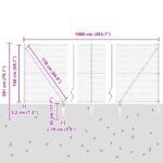 vidaXL Hexagonálny panel Zelený 1,5x10 m Oceľ, vidaXL Stĺpiky ohrady s hrotom 7 ks Ø32 mm 170 cm Pozinkovaná oceľ – Obrázok 13