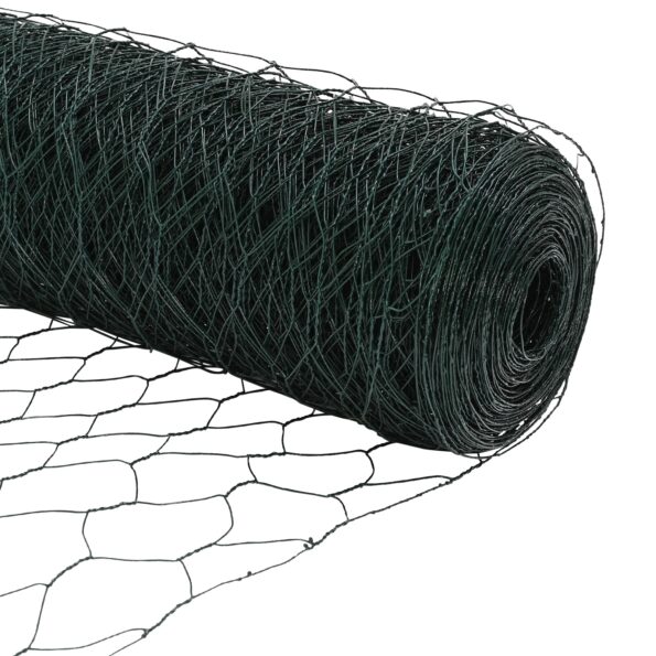 3353073_10.jpg vidaXL Šesťuholníkové oplotenie Zelené 1.5x10 m Oceľ, vidaXL Oplotenie s hrotmi 7 ks Ø32 mm 170 cm Pozinkovaná oceľ – Obrázok 10