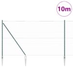 vidaXL Šesťuholníkové oplotenie Zelené 1.5x10 m Oceľ, vidaXL Oplotenie s hrotmi 7 ks Ø32 mm 170 cm Pozinkovaná oceľ – Obrázok 3