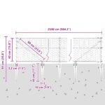 vidaXL Hexagonálna ohrada Zelená 0,4x25 m Kov, vidaXL stĺpy s hrotom 13 ks Ø32 mm 60 cm pozinkovaný kov – Obrázok 13