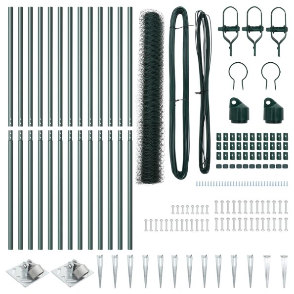 vidaXL Sada plotov Sada 2 Zelená Oceľ 25 x 1.2 m Trvácne Sada plotov – Obrázok 4