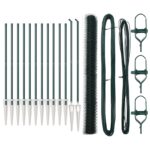 vidaXL Oplotenie Sada 2 Zelená Kov 25 x 1.5 m Trvácne Oplotenie – Obrázok 2