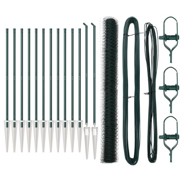 vidaXL Oplotenie Sada 2 Zelená Kov 25 x 1.5 m Trvácne Oplotenie – Obrázok 2