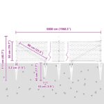 vidaXL Hexagonálny plot Zelený 0.5x50 m Oceľ, vidaXL Stĺpiky na plot so špicom 13 ks Ø32 mm 80 cm Pozinkovaná oceľ – Obrázok 13