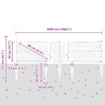 vidaXL Hexagonálny plot Zelený 0.5x50 m Ocelový, vidaXL Stĺpiky k plotu s bodcom 13 ks Ø32 mm 80 cm Galvanizovaná oceľ – Obrázok 13