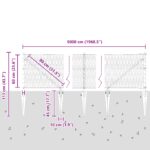 vidaXL Hexagonálne oplotenie Zelené 0,6x50 m Oceľ, vidaXL Oplotenie s hrotmi 13 ks Ø32 mm 80 cm Pozinkovaná oceľ – Obrázok 13