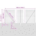 vidaXL Hexagónový plot Zelený 1,6x50 m Oceľ, vidaXL Plotové stĺpiky so špičkou 13 ks Ø32 mm 180 cm Pozinkovaná oceľ – Obrázok 13