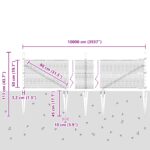 vidaXL Hexagonálne oplotenie zelené 0.5x100 m z ocele, vidaXL Oplotenie stĺpiky s hrotom 13 ks Ø32 mm 80 cm galvanizovaná oceľ – Obrázok 13