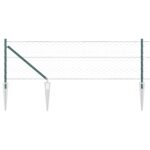 Hexagonálne oplotenie vidaXL Zelené 0.8x100 m Ocelové, Stĺpy na oplotenie vidaXL s kolíkmi 13 ks Ø32 mm 100 cm Pozinkovaná oceľ – Obrázok 6