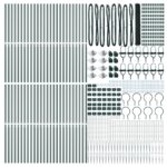 Hexagonálny plot vidaXL Zelený 1,2x100 m Oceľ, Plotové stĺpy vidaXL s hrotmi 13 ks Ø32 mm 140 cm Pozinkovaná oceľ – Obrázok 4