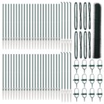 vidaXL Hexagon Plot Zelený 1,4x100 m Oceľ, vidaXL Plotové stĺpy so špicou 13 ks Ø32 mm 160 cm Pozinkovaná oceľ – Obrázok 2