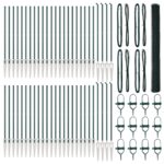 vidaXL Hexagonálne Oplotenie Zelené 1,5x100 m Oceľ, VidaXL Oplotené Stĺpy s Hrotom 13 ks Ø32 mm 170 cm Pozinkovaná Oceľ – Obrázok 2