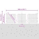 Hexagónový plot vidaXL Zelený 0.5x10 m Oceľ, Plotové stĺpiky vidaXL s doskami 7 ks Ø32mm 70cm pozinkovaná oceľ – Obrázok 13