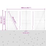 vidaXL Hexagonový plot Zelená 1.5x10 m Oceľ, vidaXL Plotové stĺpiky s podstavcami 7 kusov Ø32mm 83.5cm pozinkovaná oceľ – Obrázok 13