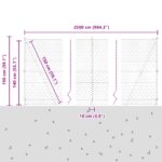 vidaXL Hexagonová ohrada Zelená 1,4x25 m Oceľ, vidaXL ohrady s podstavnými doskami 13 ks Ø32mm 78,5cm pozinkovaná oceľ – Obrázok 13
