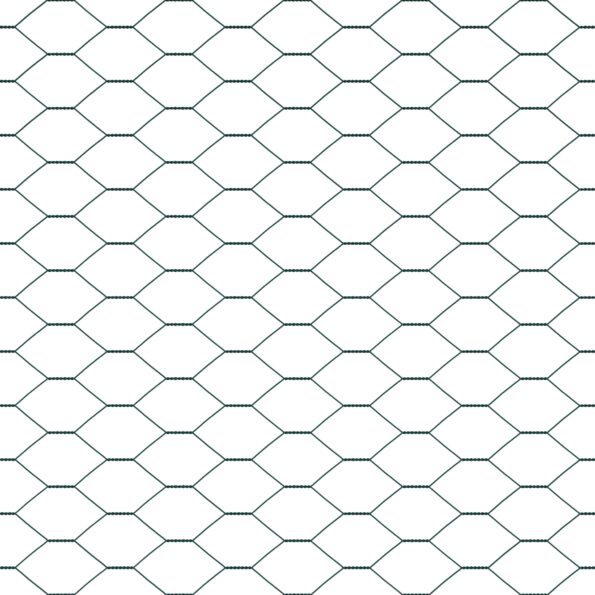 3353557_9.jpg vidaXL Hexagon Fence Zelená 1.2x50 m Oceľ, vidaXL Plotové stĺpy s podložkami 13 ks Ø32mm 68.5cm Zinkovaná oceľ – Obrázok 9