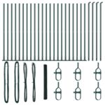 Hexagonálna ohrada vidaXL Zelená 1.4x50 m Oceľ, Ohrady vidaXL s podstavcami 13 ks Ø32mm 78.5cm Pozinkovaná oceľ – Obrázok 2