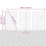 vidaXL šesťuholníkový plot Zelený 1.4x50 m Oceľ, vidaXL plotové stĺpiky s podstavnými doskami 13 ks Ø32mm 78.5cm Pozinkovaná oceľ – Obrázok 13