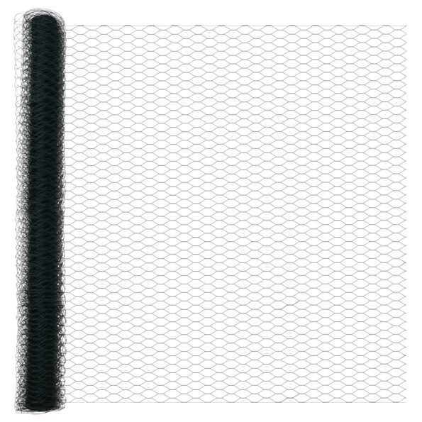 3353571_5.jpg Hexagónové oplotenie vidaXL Zelené 1.6x50 m Oceľ, Stĺpy oplotenia vidaXL s podložkami 13 ks Ø32mm 88.5cm Pozinkovaná oceľ – Obrázok 5