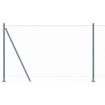 Hexagónový plot vidaXL Zelená 1.5x100 m Oceľ, Plotové stĺpy vidaXL s podstavcom 13 ks Ø32mm 83.5cm Pozinkovaná oceľ – Obrázok 6