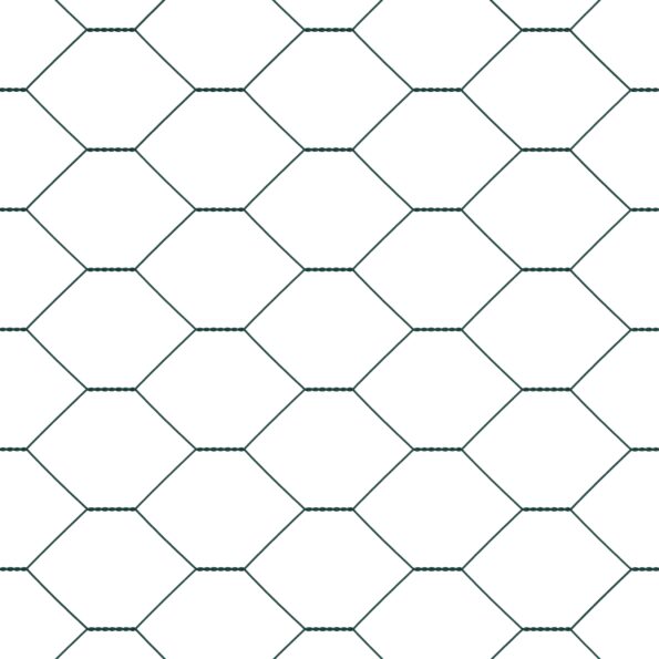 Hexagonálny plot vidaXL Zelený 1.5x100 m Oceľ, Stĺpy k plotu vidaXL s základnými platňami 13 ks Ø32mm 83.5cm Pozinkovaná oceľ – Obrázok 9