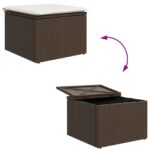 vidaXL Sada pohoviek s vankúšom 5 pcs Hnedá a smotanová polyratan – Obrázok 11