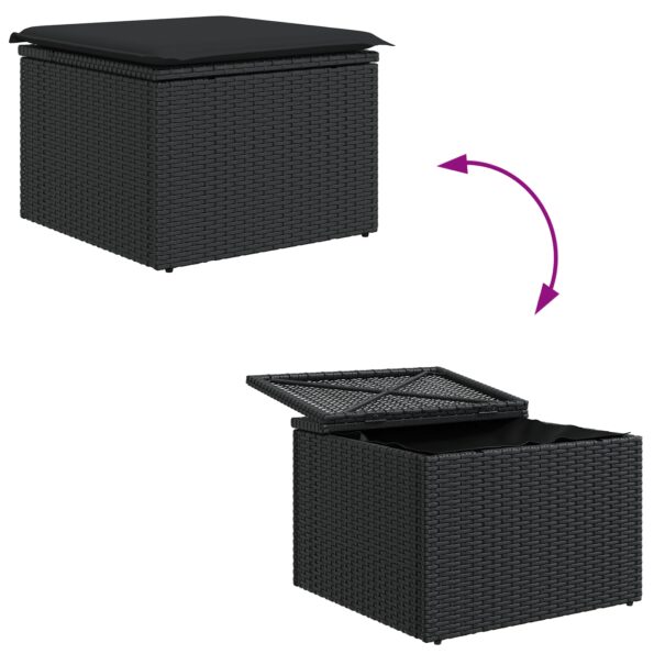 3355352_11.jpg vidaXL Záhradná pohovka Set Súprava 5 ks Čierna Ratan, Oceľ – Obrázok 11