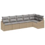 vidaXL Súprava záhradných pohoviek 6 pcs Beige a svetlo šedá polyratan – Obrázok 2