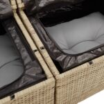 vidaXL Súprava záhradných pohoviek s úložiskom 9 pcs Béžová Poly ratan – Obrázok 8