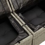 vidaXL Záhradná pohovka Set Sada 5 kusov Béžová Ratan, Polyester – Obrázok 8